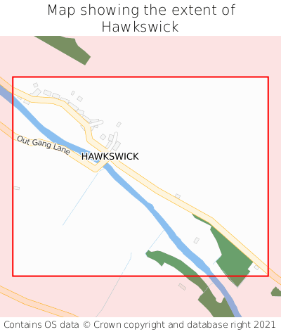 Map showing extent of Hawkswick as bounding box