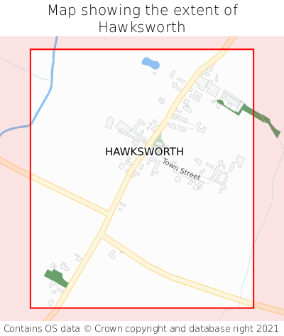 Map showing extent of Hawksworth as bounding box