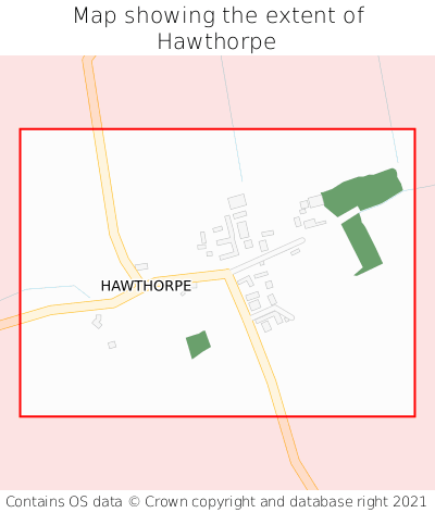 Map showing extent of Hawthorpe as bounding box