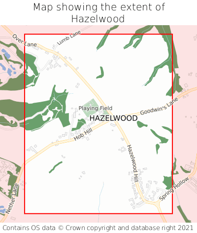 Map showing extent of Hazelwood as bounding box