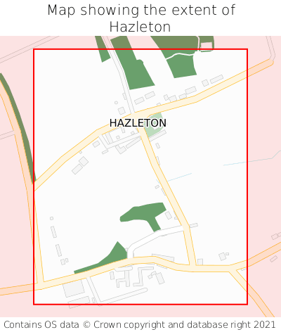 Map showing extent of Hazleton as bounding box