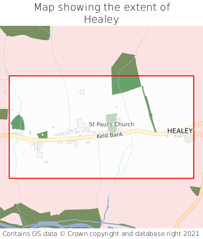 Map showing extent of Healey as bounding box
