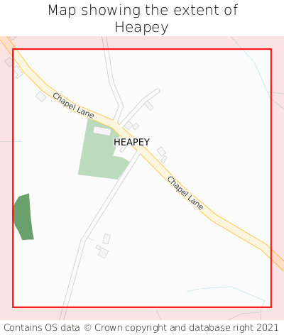 Map showing extent of Heapey as bounding box