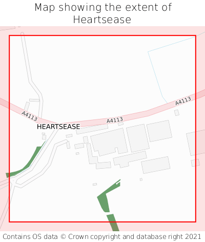 Map showing extent of Heartsease as bounding box