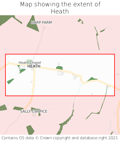 Map showing extent of Heath as bounding box
