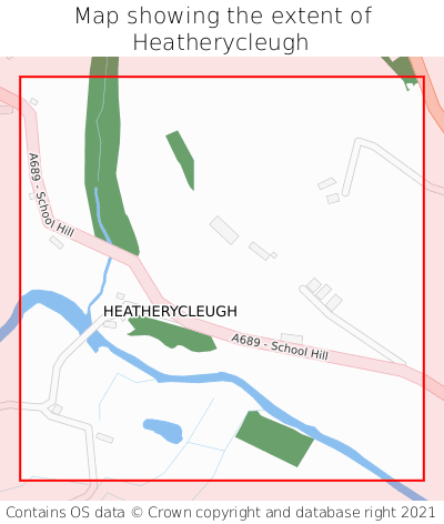 Map showing extent of Heatherycleugh as bounding box
