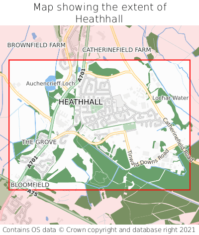 Map showing extent of Heathhall as bounding box