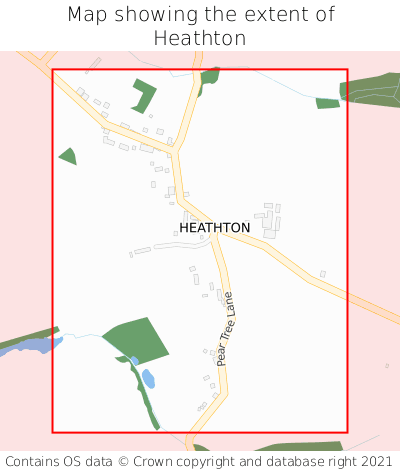Map showing extent of Heathton as bounding box