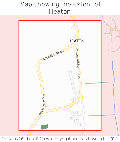 Map showing extent of Heaton as bounding box