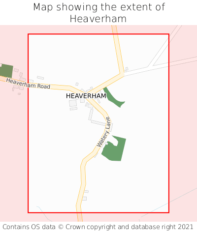 Map showing extent of Heaverham as bounding box