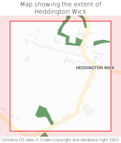 Map showing extent of Heddington Wick as bounding box
