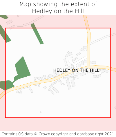 Map showing extent of Hedley on the Hill as bounding box