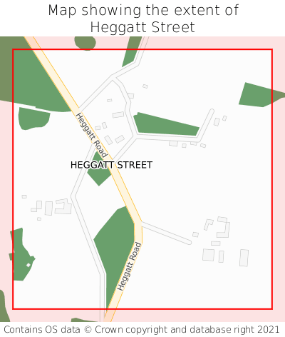 Map showing extent of Heggatt Street as bounding box