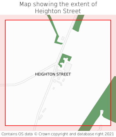 Map showing extent of Heighton Street as bounding box