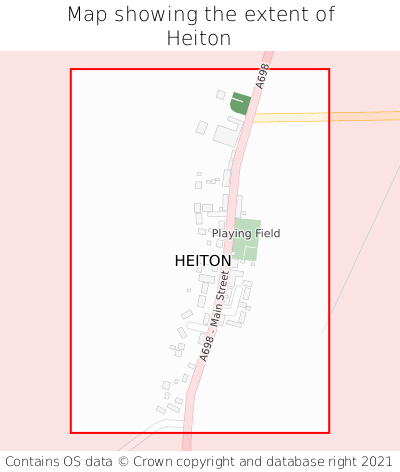 Map showing extent of Heiton as bounding box