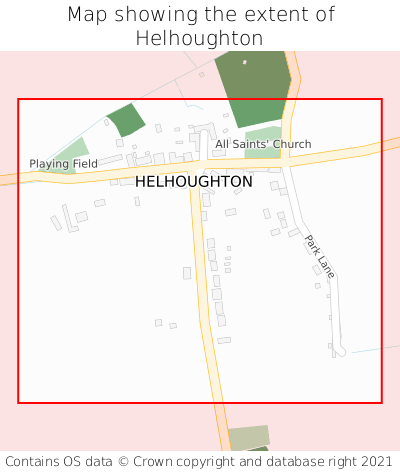 Map showing extent of Helhoughton as bounding box