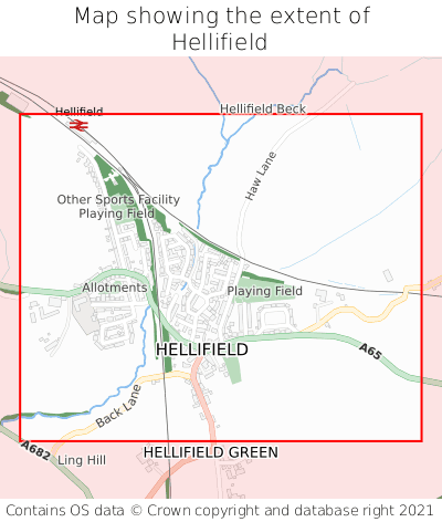 Map showing extent of Hellifield as bounding box