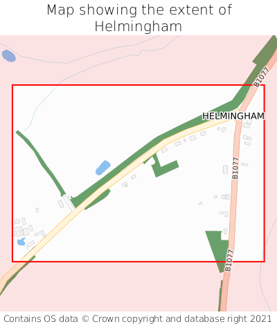 Map showing extent of Helmingham as bounding box