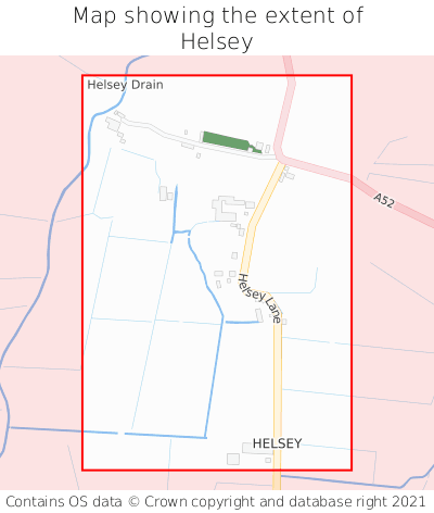 Map showing extent of Helsey as bounding box