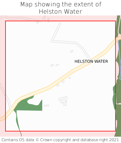 Map showing extent of Helston Water as bounding box