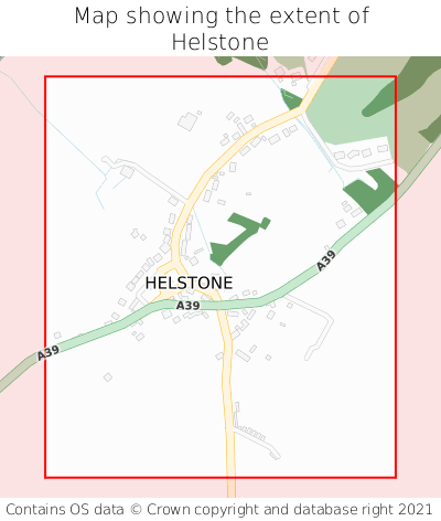 Map showing extent of Helstone as bounding box