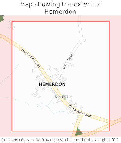 Map showing extent of Hemerdon as bounding box