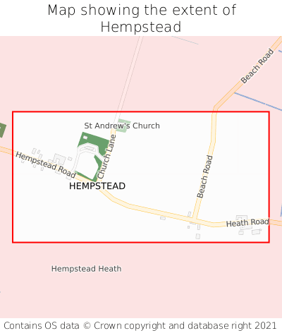 Map showing extent of Hempstead as bounding box