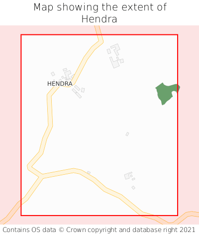 Map showing extent of Hendra as bounding box