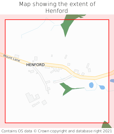 Map showing extent of Henford as bounding box