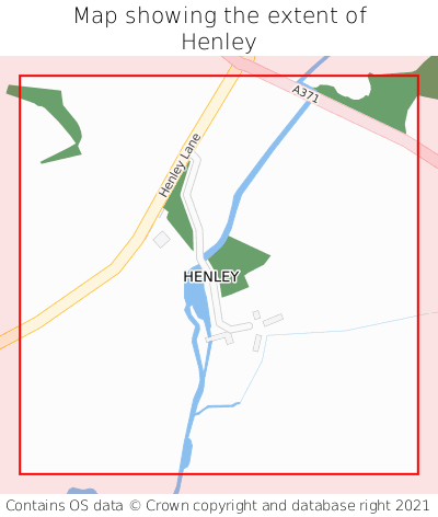 Map showing extent of Henley as bounding box