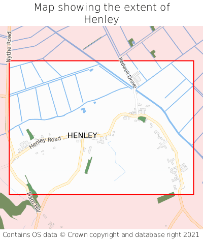 Map showing extent of Henley as bounding box