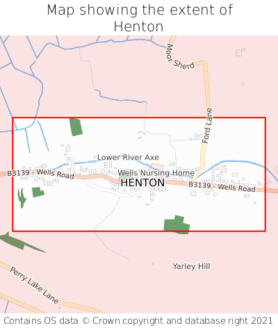 Map showing extent of Henton as bounding box