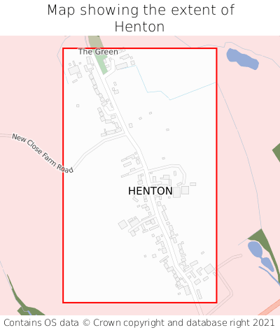 Map showing extent of Henton as bounding box