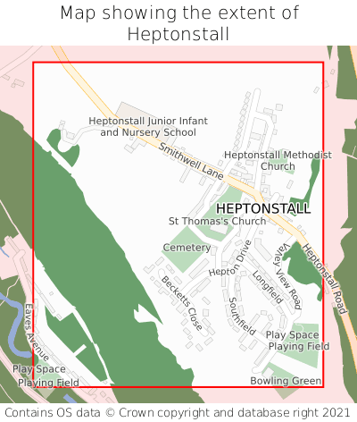 Map showing extent of Heptonstall as bounding box