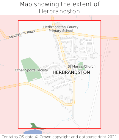 Map showing extent of Herbrandston as bounding box