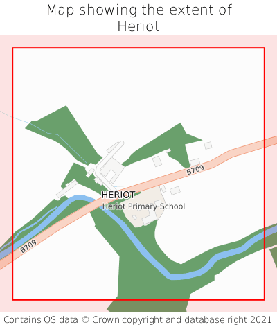 Map showing extent of Heriot as bounding box