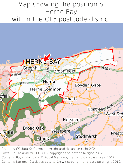 Herne Bay Map Position In Ct6 000001 