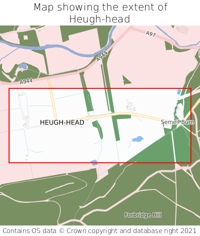 Map showing extent of Heugh-head as bounding box