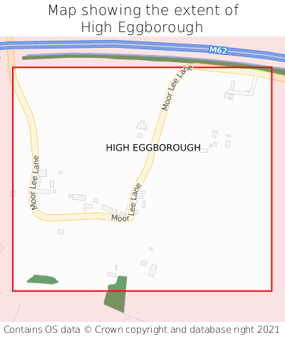 Map showing extent of High Eggborough as bounding box