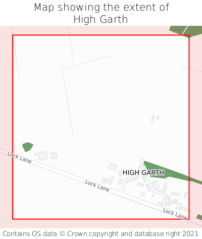 Map showing extent of High Garth as bounding box