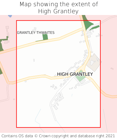 Map showing extent of High Grantley as bounding box