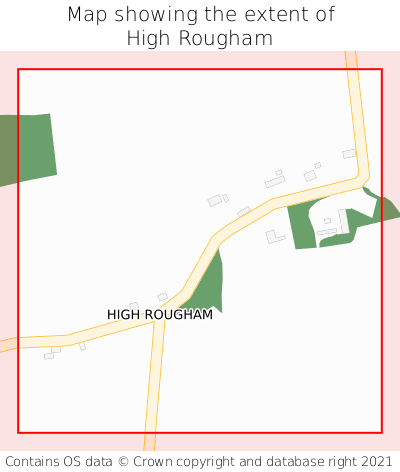 Map showing extent of High Rougham as bounding box