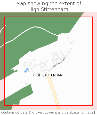 Map showing extent of High Stittenham as bounding box
