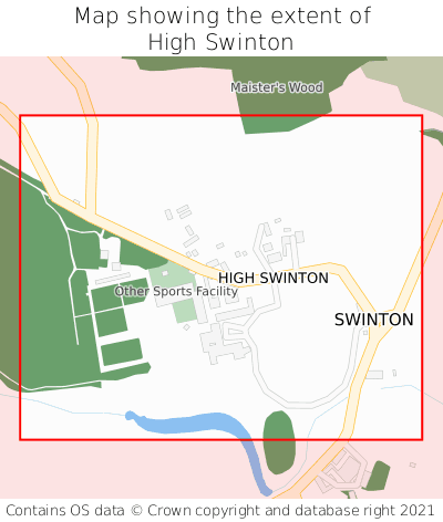 Map showing extent of High Swinton as bounding box