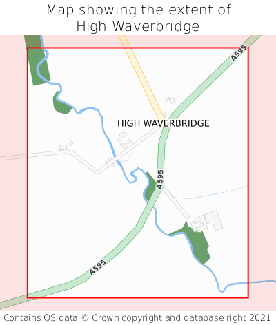 Map showing extent of High Waverbridge as bounding box