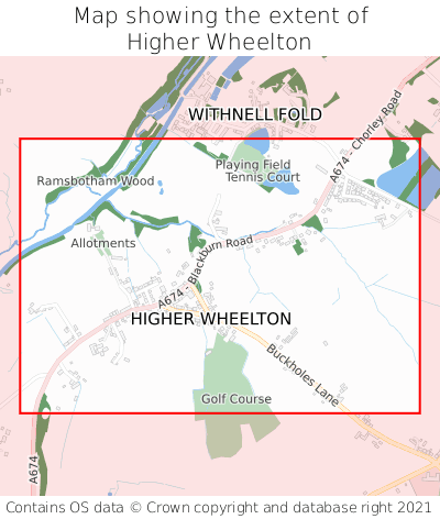 Higher Wheelton & Pleasington map Lancs 1934 Sheet 4 