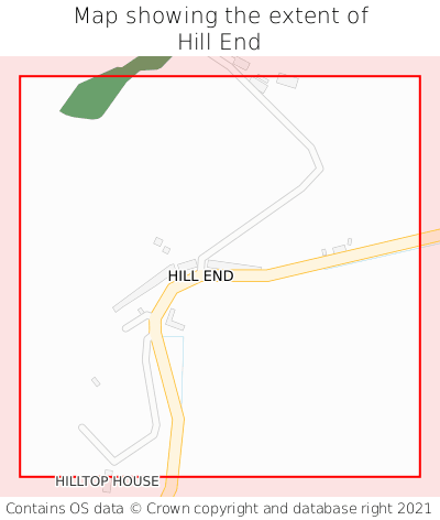 Map showing extent of Hill End as bounding box