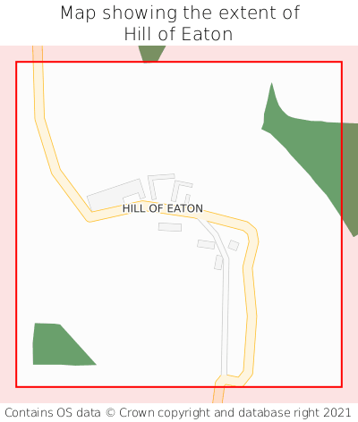Map showing extent of Hill of Eaton as bounding box