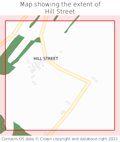 Map showing extent of Hill Street as bounding box