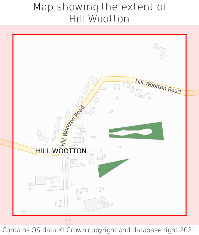 Map showing extent of Hill Wootton as bounding box
